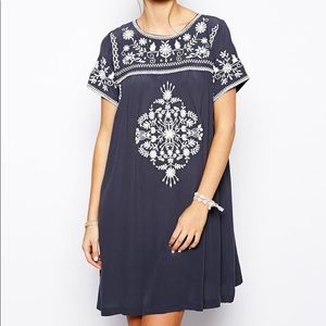 Little White lies smock embroidered dress
